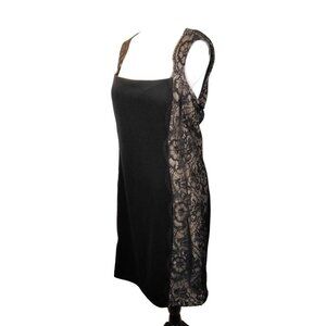 Jackie Jon New York Black Womens Sleeveless Lace Overlay Dress Size 12 Elegant